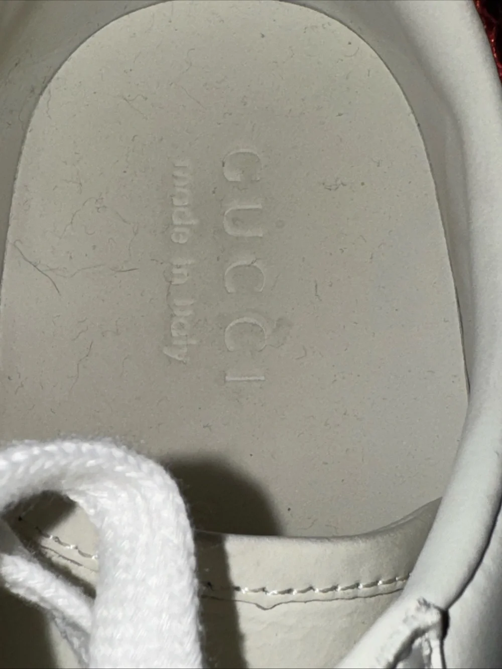 Gucci white leather